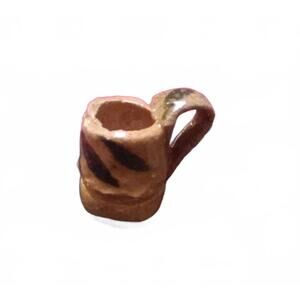 Miniature Tiki Mug German Dollhouse Walnut Carving Hand Painted miniature 1:12